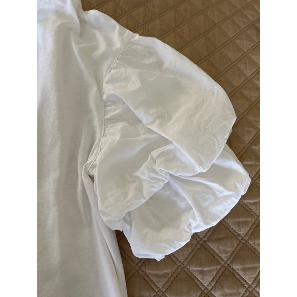 Joie Bee Puff Sleeve White Tee size S - Picture 5 of 7